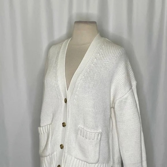 NWT!! J. CREW Heritage Cotton Relaxed Cardigan Sweater Cotton Pockets Small - Picture 7 of 14